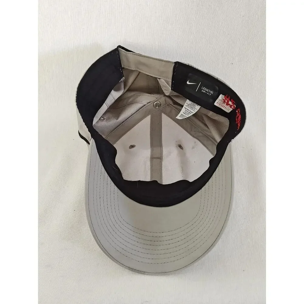 Anaheim Angels Gray Embroidered DriFit Strapback Hat Cap MLB‎ Nike Legacy91
